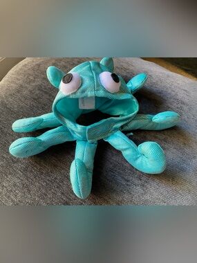 Teal Octopus Dog Costume hat